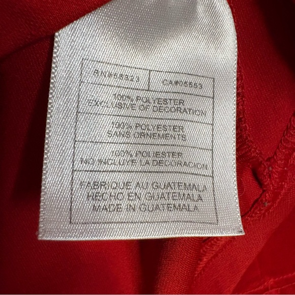 Nike T-Shirt Men L Red Dri-Fit Long Sleeve Running Training Gym Swoosh EUC - Picture 3 of 9